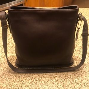 Coach Crossbody All Leather Vintage Dark Brown